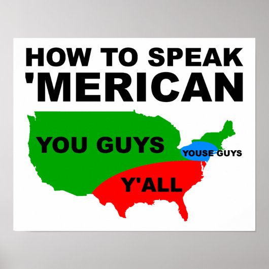Comment Parler 'Merican Drôle Affiche (Devant)