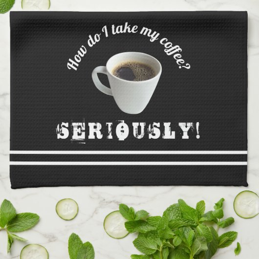 Comment Prends-Je Mon Café ? Linges de cuisine (Plié)