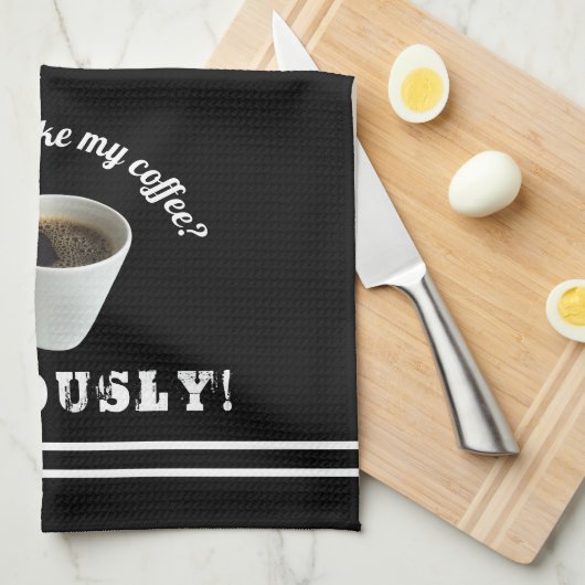 Comment Prends-Je Mon Café ? Linges de cuisine (Quart Plié)