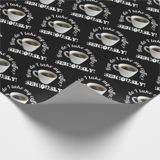 Comment Prends-Je Mon Café ? papier cadeau (Coin)