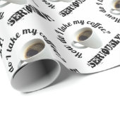 Comment Prends-Je Mon Café ? papier cadeau (Coin rond)