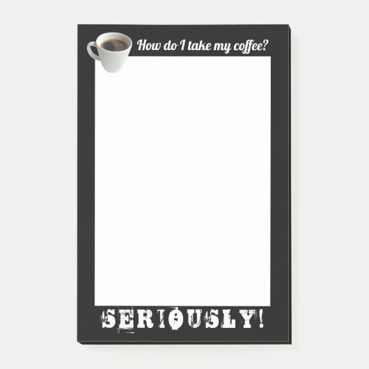 Comment Prends-Je Mon Café ? Post-It (Devant)