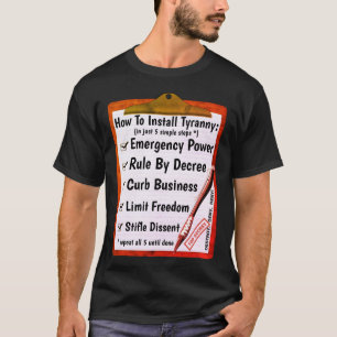 Comment - Tyrannie (sombre) T-shirt