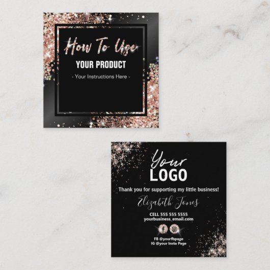 Comment utiliser la carte d'instruction brillante  (Devant / Derrière)