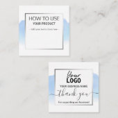 Comment utiliser la carte d'instruction douce Aqua (Devant / Derrière)