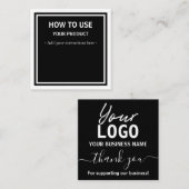 Comment utiliser les cartes d'instructions noires (Devant / Derrière)