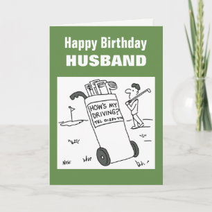 Comment va ma conduite ? Carte de golf amusante