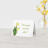 Comment va votre carte de voeux d'été (Fleur jaune)