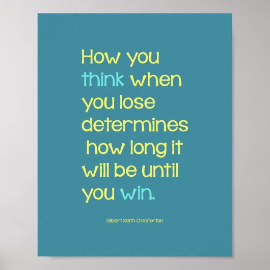 Comment vous pensez quand vous perdez... poster (Devant)