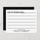 commentaar? briefkaart (Voorkant / Achterkant)