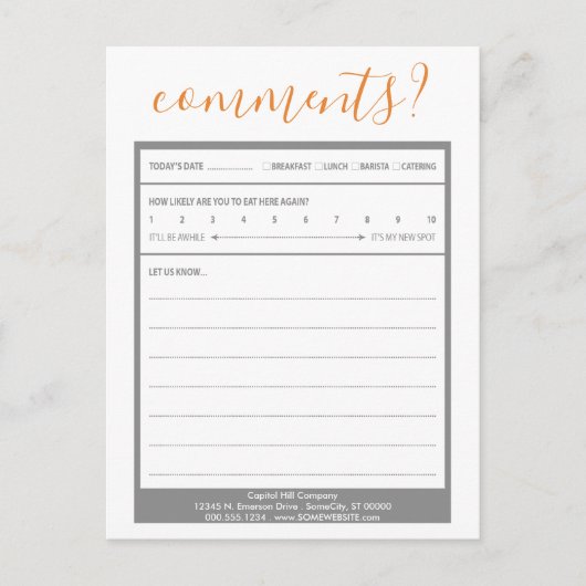 commentaar op mailinglijst briefkaart (Voorkant)