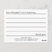 commentaarkaart voor bomen briefkaart (Achterkant)