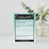 commentaarkaart voor mailinglijsten met logo briefkaart (Staand voorkant)