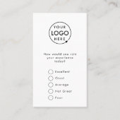 Commentaires | Carte de sondage minimaliste modern (Devant)