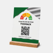 Commentaires client QR Code sans contact Vert (Angle)