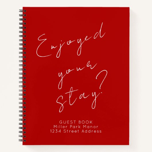 Commentaires de l'invité Livre d'invité Rouge (Devant)