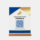 Commentaires des clients avec code QR or bleu roya (Recto)