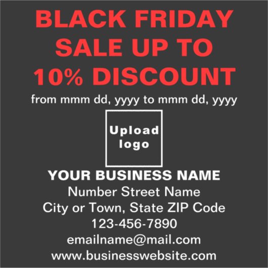 Commerce Black Vendredi Vente sur Sticker en Vinyl (Devant)