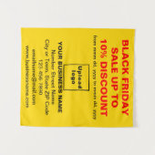 Commerce Black Vendredi Vente sur Tapisserie Jaune (Devant (Horizontal))