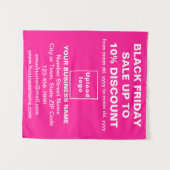 Commerce Black Vendredi Vente sur Tapisserie rose (Devant (Horizontal))