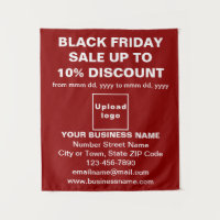 Commerce Black Vendredi Vente sur Tapisserie rouge