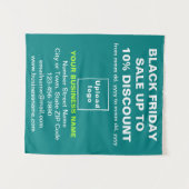 Commerce Black Vendredi Vente sur Tapisserie verte (Devant (Horizontal))