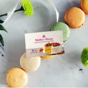 Commerce de gâteaux sucrés Élégant Carte de visi