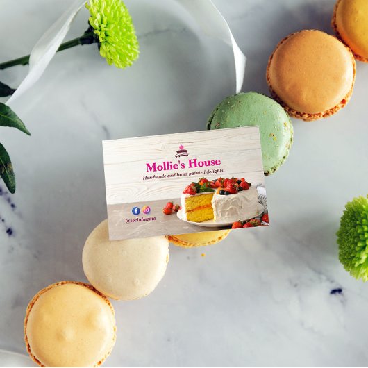 Commerce de gâteaux sucrés | Élégant Carte de visi