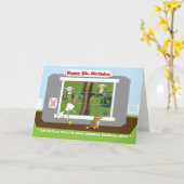 commerce de singes amusant 50e anniversaire, carte (Fleur jaune)