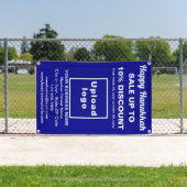 Commerce Hanoukka Vente sur bannière bleue (Insitu)