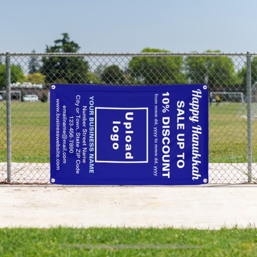 Commerce Hanoukka Vente sur bannière bleue (Insitu)