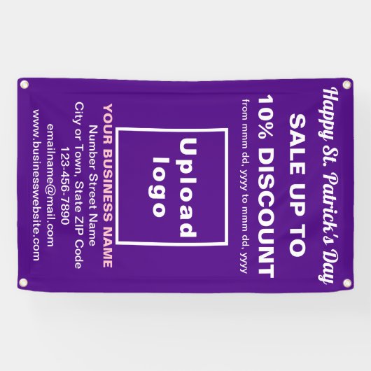 Commerce Saint Patrick Vente sur une bannière viol (Horizontal)