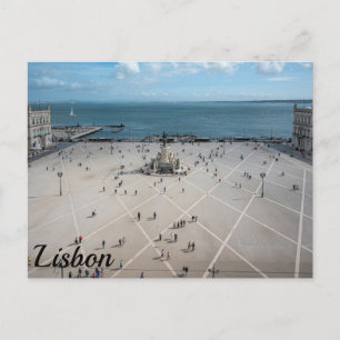 Commerce Square van bovenaf in Lissabon, Portugal Briefkaart