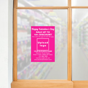 Commerce Valentine Vente sur papier photo rose