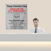 Commerce Valentine Vente sur Tapisserie gris