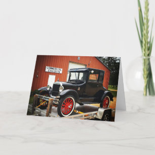 "COMMERCIAL EXHIBITS Model-T" Get Well Card Kaart