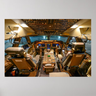 Commercial Jet Cockpit Poster