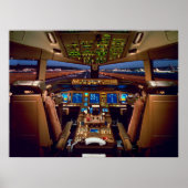 Commercial Jet Cockpit Poster (Voorkant)