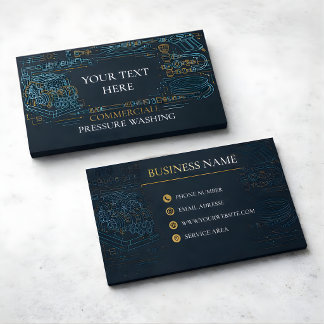 Commercial Pressure Washing Industrial Schematic Visitekaartje