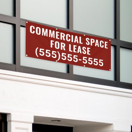 Commercial Space for Lease Banner (Buitenkant Gebouw)
