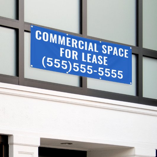 Commercial Space for Lease Banner (Buitenkant Gebouw)