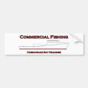 Commercieel Geviste Chesapeake Bay Deadrise Boat Bumpersticker