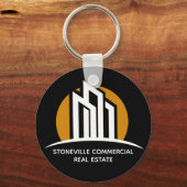 Commercieel onroerend goed Agent Chic Custom Black Sleutelhanger (Achterkant)