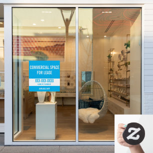 Commercieel pand op maat huren Winkelcentrum Raamsticker