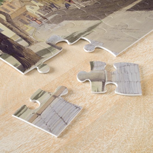 Commercieel vierkant, handelsbibliotheek en legpuzzel (Zijkant)