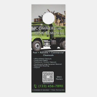 Commerciële afvalverwijdering deurhanger kantoor d