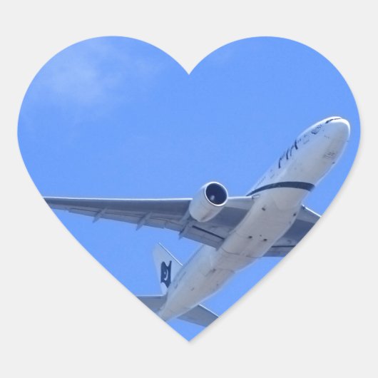 Commerciële luchtvaartmaatschappij hart sticker (Voorkant)