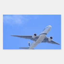 Commerciële luchtvaartmaatschappij rechthoekige sticker