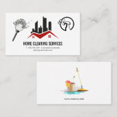 Commerciële residentiële Logo | Maid Spray Duster Visitekaartje (Voorkant / Achterkant)