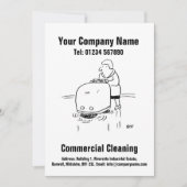 Commerciële Schoonmaak Cartoon Design Kaart (Voorkant)